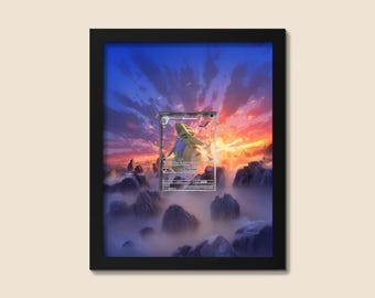 Tyranitar Illustration Rare Display Frame – Paldea Evolved Pokémon Card | 8x10 Frame for Raw or Graded Cards