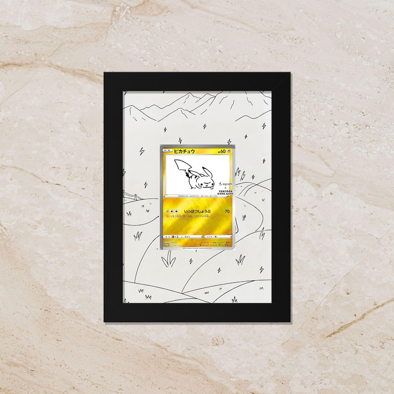 Yu Nagaba Pikachu Promo Display Frame | Special Edition Card Showcase (8x10") – Fits Raw & Graded Cards