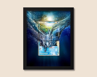 Lugia LEGEND Display Frame – HeartGold & SoulSilver Pokémon Card Art | 8x10 Frame for Raw or Graded Cards