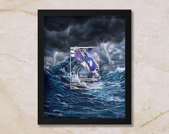 Kyogre Delta Reign Extended Art Frame Display | 8x10 Shadowbox
