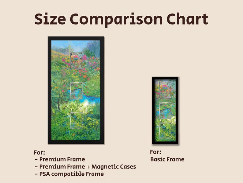 Pokemon 151 Evolution 2025 Display – Charizard, Blastoise, Venusaur – Long Frame (Raw/Graded cards)