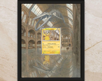 Pikachu at the Museum Extended Art Display – 16x20 Frame (Raw/Graded cards)