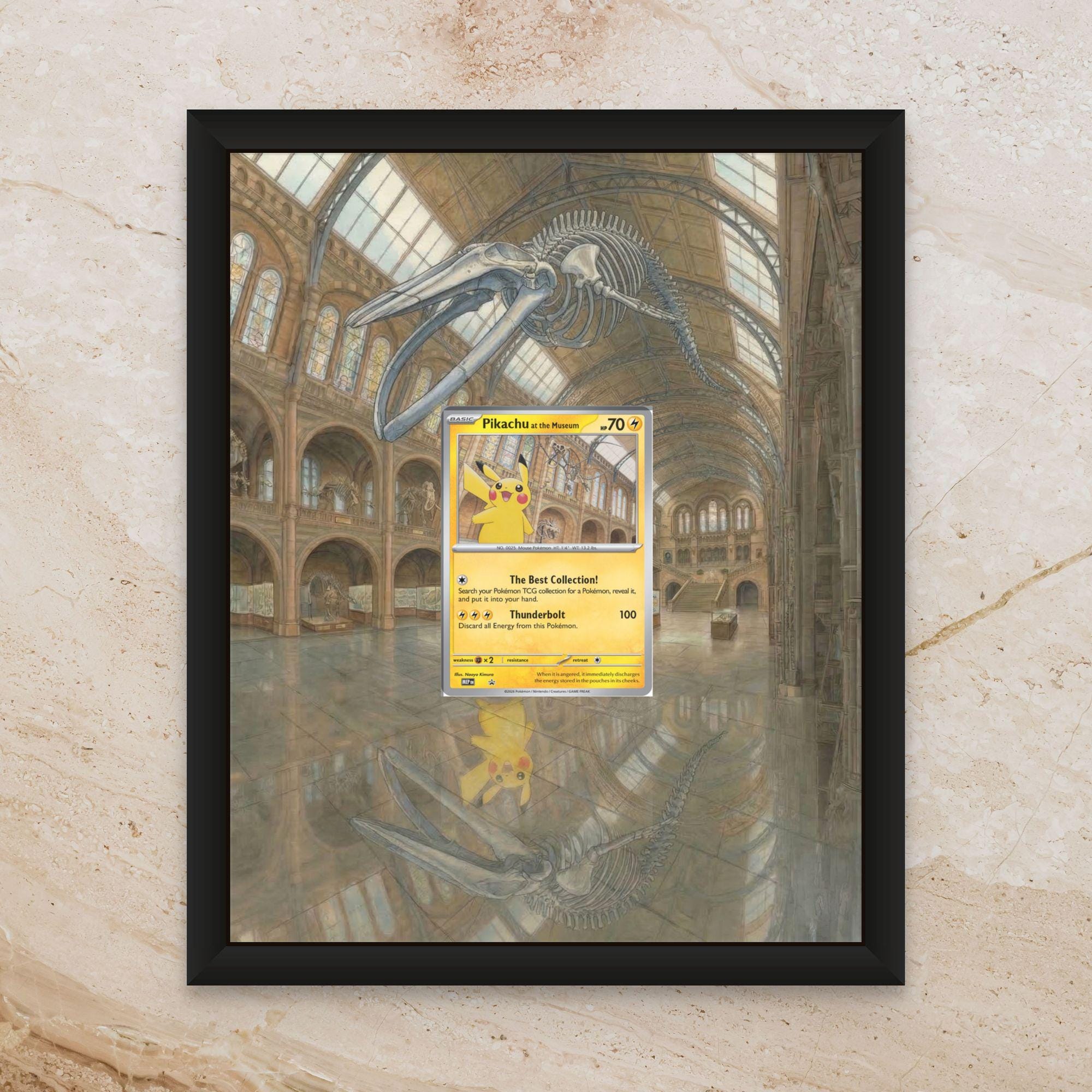Pikachu at the Museum Extended Art Display – 16x20 Frame (raw