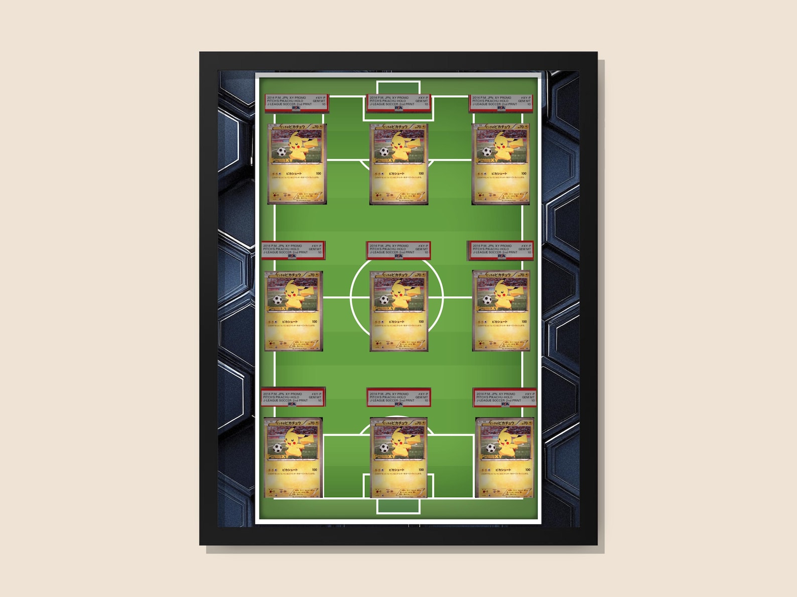 Pikachu Soccer Promo Collection Display Frame – 9-card Layout | 16x20 ...
