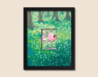 Lillie's Clefairy Display Frame – Journey Together Pokémon Card | 8x10 Frame for Raw or Graded Card