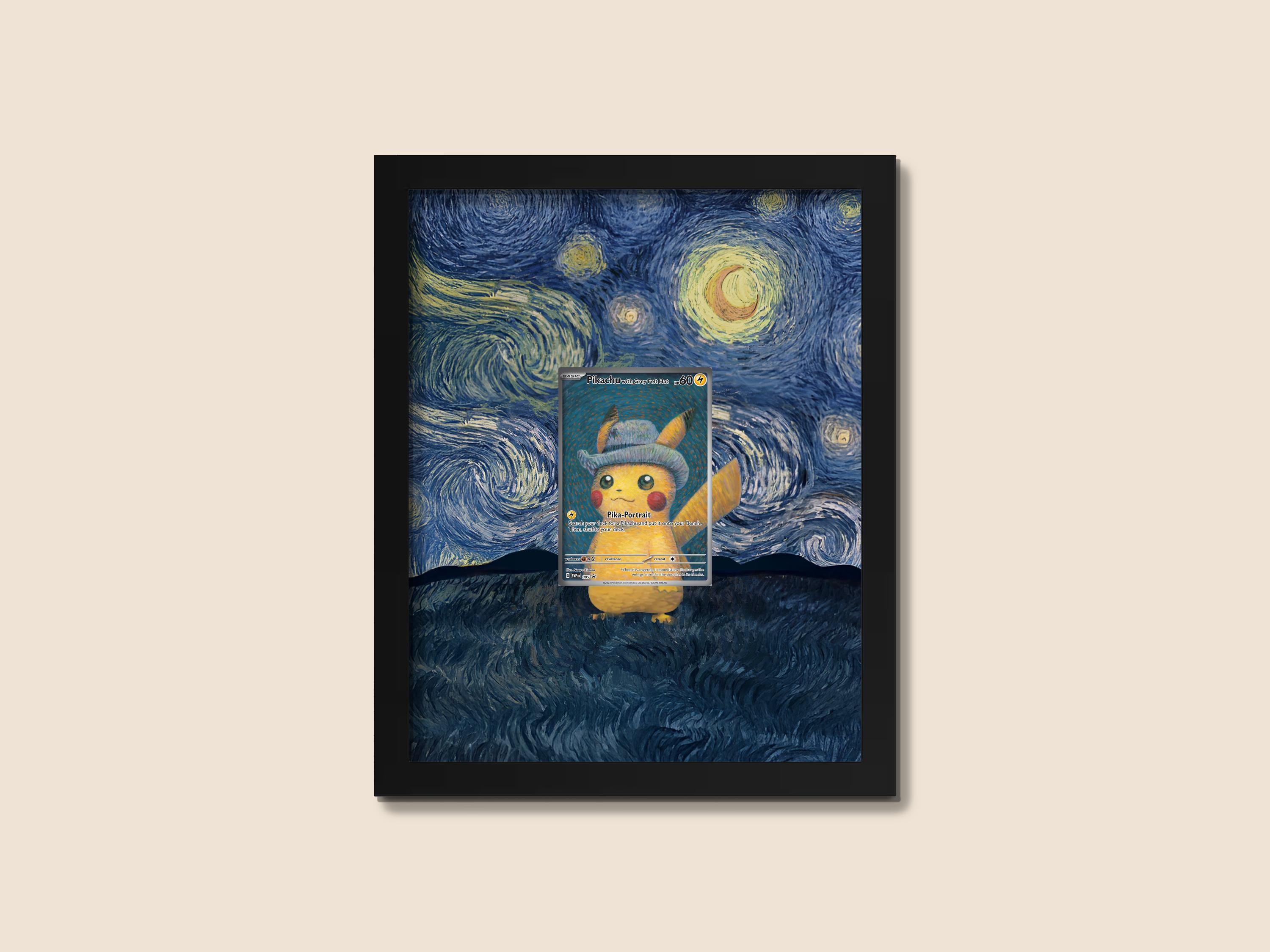 Pikachu Van Gogh Museum Giclee Canvas Art M 65x50cm Official