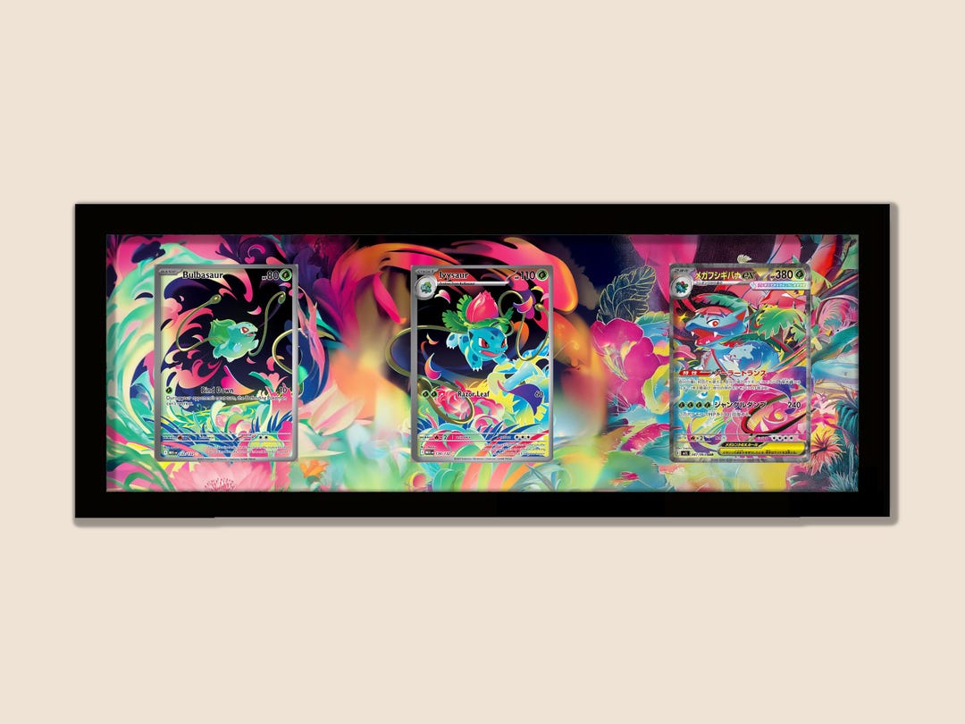 Bulbasaur – Ivysaur – Venusaur Evolution Display | Horizontal Frame for ...