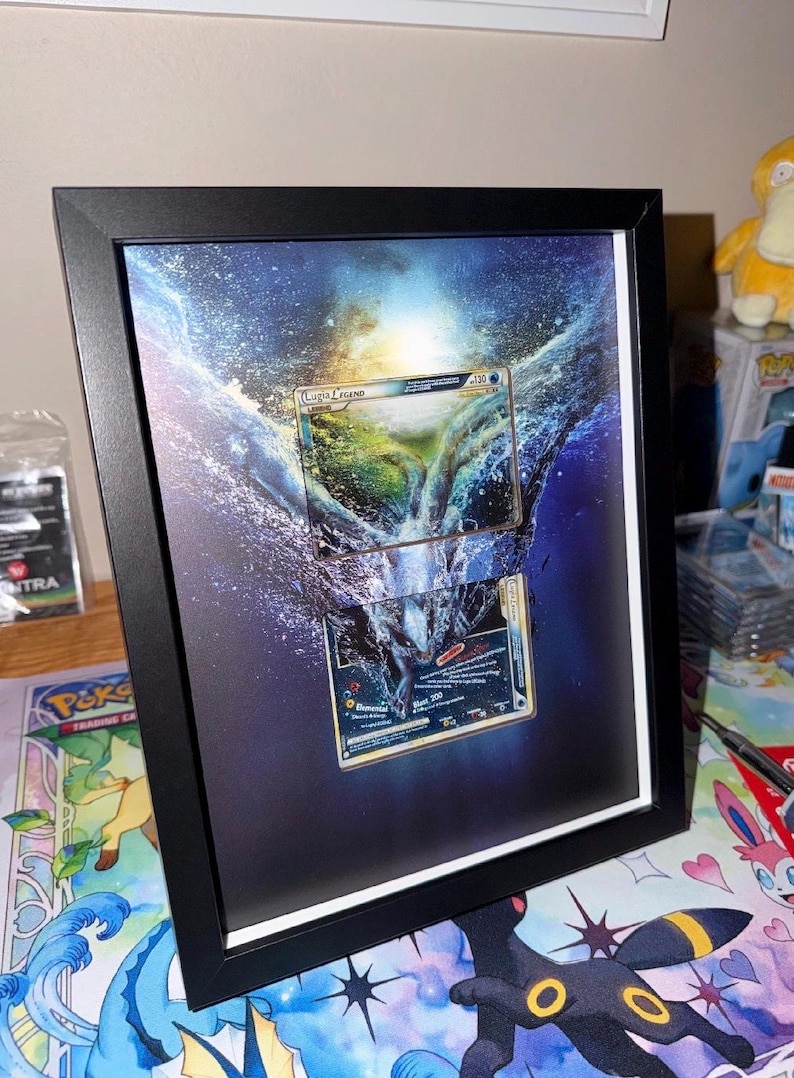 Lugia LEGEND Display Frame – HeartGold & SoulSilver Pokémon Card Art | 8x10 Frame for Raw or Graded Cards image 3