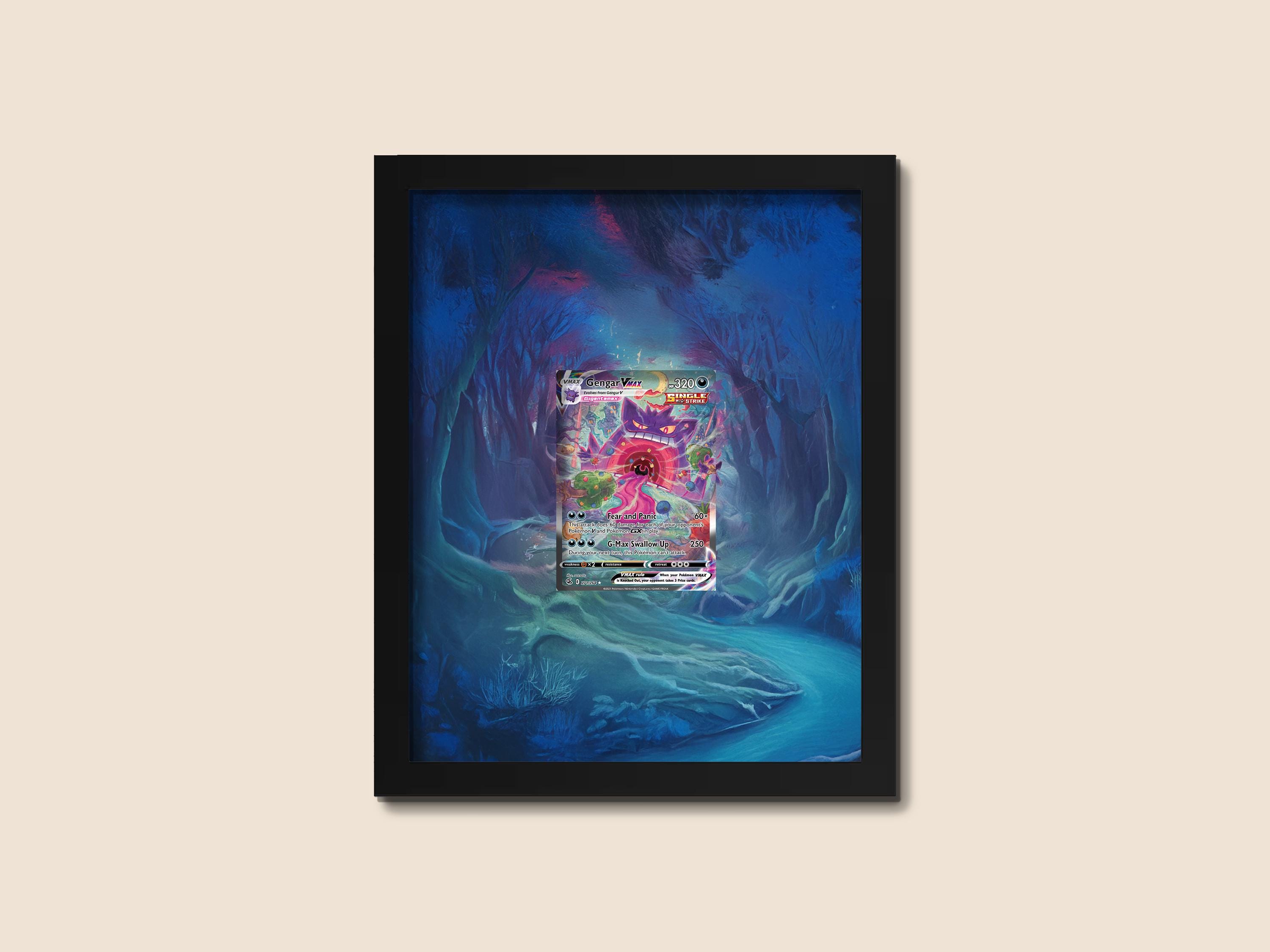 Gengar VMAX Display Frame – Fusion Strike Pokémon Card Display | 8x10 Perfect Raw Display