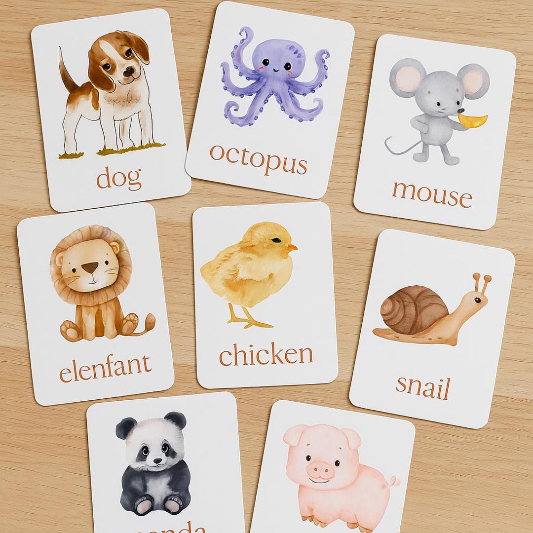 Printable Animal Flashcards for Kids – Learn Animals – Educational ...