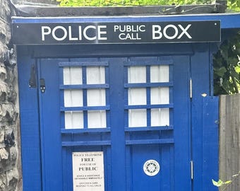 DR WHO Police Public Call Box Tardis Door Sign NEW....50cm x 6cm x 3mm