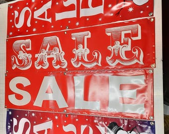 SALE banners 1200 x 300mm...Clearance of 4x ex showroom banners....CHEAP