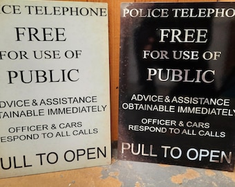 TARDIS Police Box Pull to Open Sign: Doctor Who Inspired Decoration 2x sizes