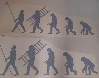 Window Cleaner Evolution mid blue vehicle stickers Set of 2 at 75cm x 30cm