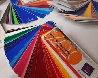 PACK OF 10x vinyl colour swatches for crafters, card collage and mosaic makers
