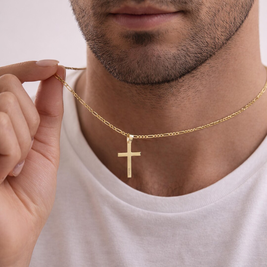 Customized Cross Necklace, Engraved Christian Jewelry, Personalized ...