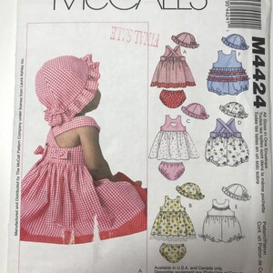 McCall&#39;s Uncut M4424 Laura Ashley Infants&#39; Dress, Rompers, Panties and Hat. All Sizes in One Envelope. Year 2004