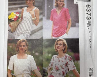 McCall's 6373 UNCUT 1 Hour Top Sewing Pattern | Sizes 8 10 12 14 16 18 20 22 24 26