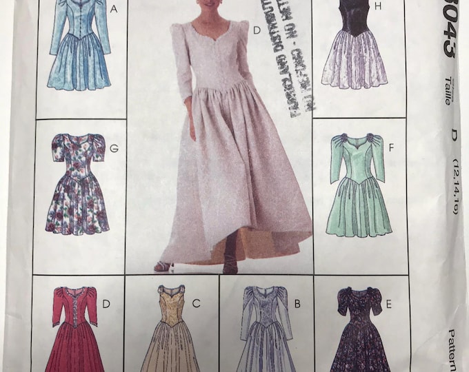 Mccall's Uncut 8043 Dress Sewing Pattern Dress Size D (12, 14, 16) Year ...