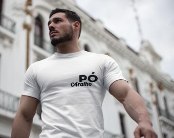 Camiseta unisex minimalista de algodón grueso con estampado, estilo casual