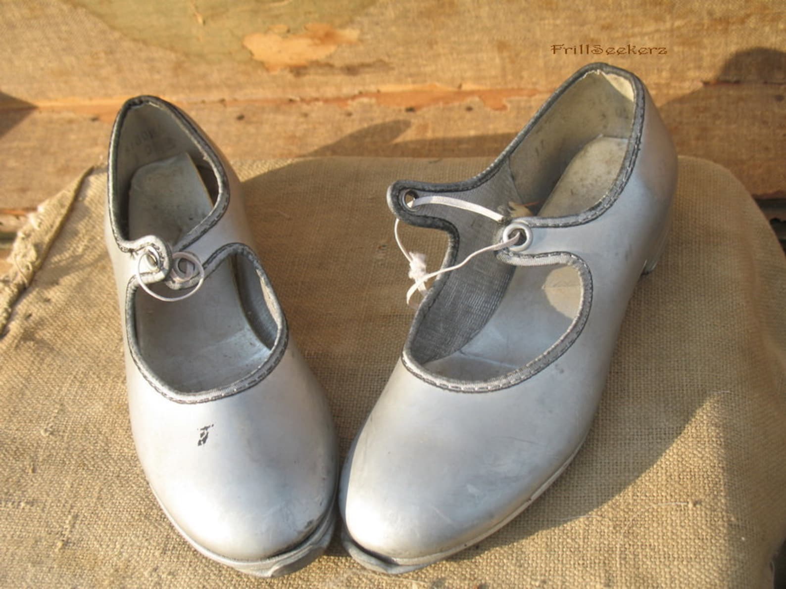 Girls Silver Tap Shoes Vintage Dance Mary Janes 12 Etsy