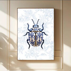 Blue Botanical Wall Art Chinoiserie Wall Art, Wall Decor Minimalist Wall Art, Botanical Print Set, Printable Wall Art, Chinoiserie Wall Art