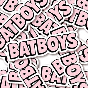 BATBOYS Sticker | Bold Bookish Vinyl Sticker for Romantasy Readers | Booktok-Inspired Die Cut Book Boyfriend Decal