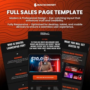 Página de vendas GoHighLevel de alta conversão | Design moderno e otimizado | Importação com um clique