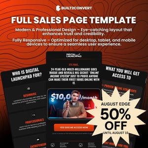 High-Converting GoHighLevel Sales Page | Modern & Optimized Design | One-Click Import