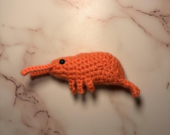 Emotionale Unterstützung Garnelen - häkeln handgemachte Garnelen Amigurumi Schlüsselbund oder Stofftier