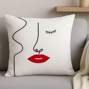 Moroccan Embroidered Throw Pillow Covers Add a vibrant touch to your home with this handcrafted decorative cushion