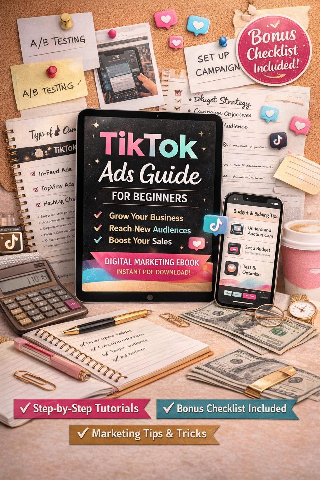 Tiktok Ads Guide for Beginners, Small Business Marketing Ebook PDF ...