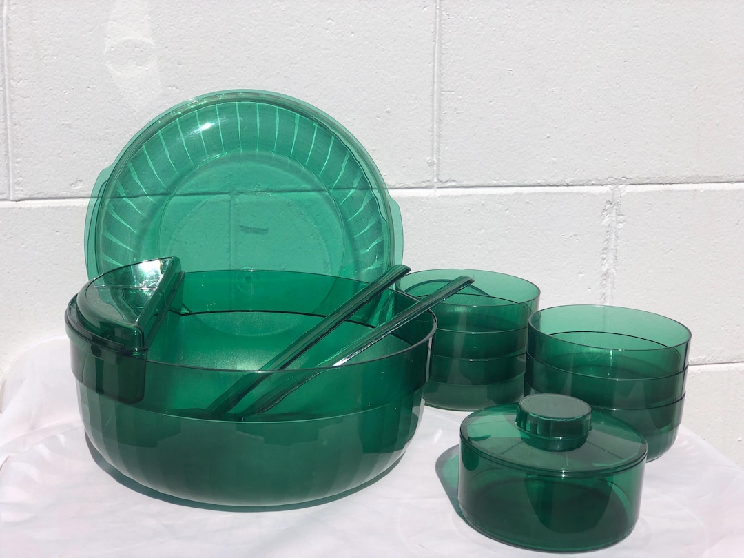 Vintage Tupperware Preludio Acrylic Salad Set - Etsy