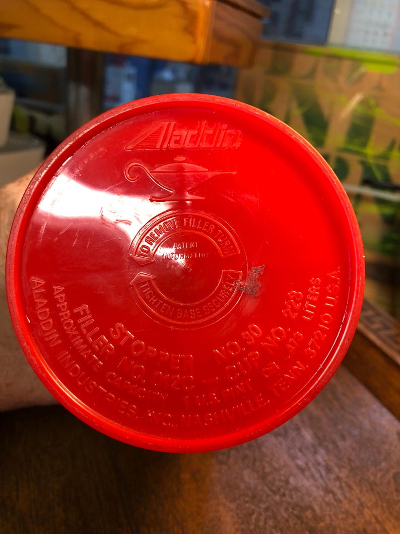 Vintage Aladdin Red Plaid Thermos - Etsy