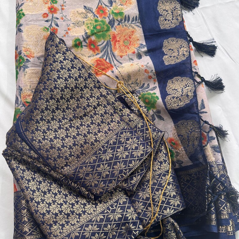 linen silk saree with striped design and border – lightweight ethnic wear for women main image 1