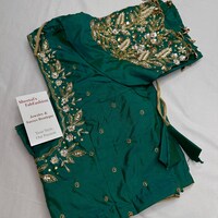 Maggam Work Blouse | Handmade Embroidery Blouse | Saree Blouse With ...