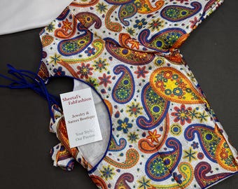 Blouse Floral Kalamkari Beige Printed Silk Ready made blouse saree