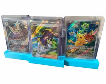 Magnetyczny stojak na karty do ładowania od góry – uchwyt na karty drukowane w technologii 3D – pasuje do kart Pokémon, One Piece, Sports, TCG