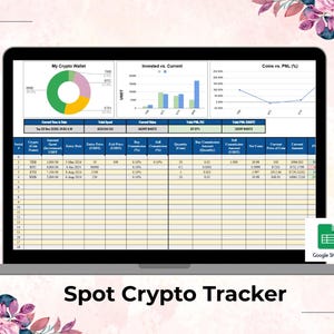 Crypto Tracker Google Sheet | Portfolio Dashboard & Coin ROI Tracker | Editable Crypto Spreadsheet | Digital Investment Tracking Template
