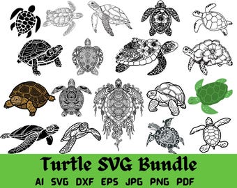 Turtle Svg, Sea Turtle Svg, Turtle PNG, Turtle Clipart, Turtle Vector ...