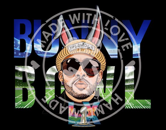 Bad Bunny Super Bowl PNG | Benito Bowl 2026 Digital Download | Puerto Rican Halftime Show Art | Game Day Football Design | Trendy PNG File