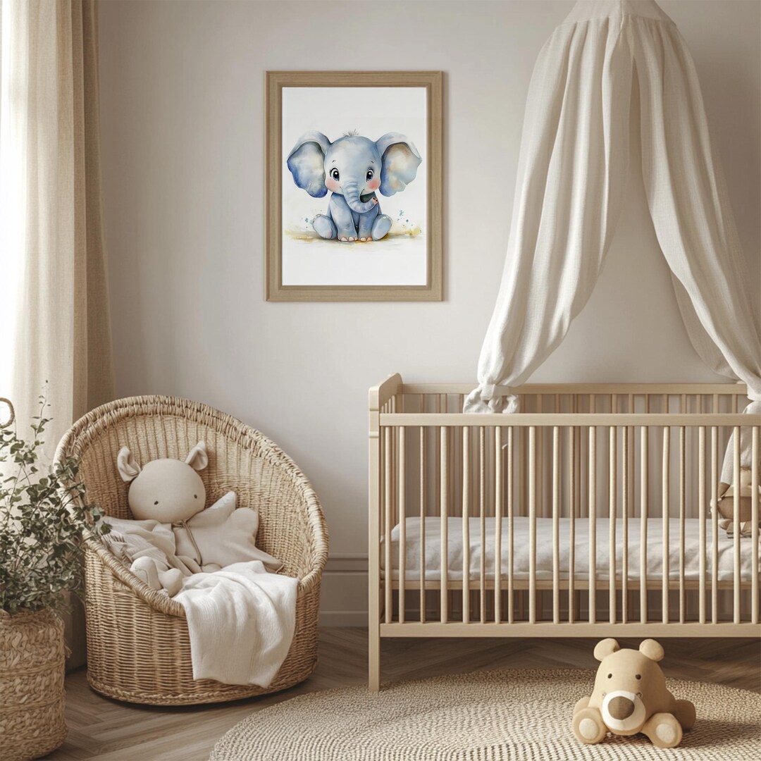 Cute Baby Animals Nursery Room Wall Art Poster Safari Animals High — free download