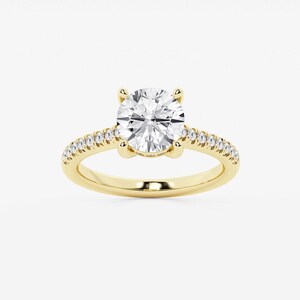 Sofia-Lab Created Diamond Engagement Ring for Women 14K Gold | IGI Certified