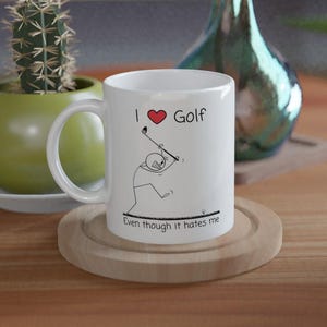 Funny Golf Lover Mug - &#39;I Love Golf&#39; with Witty Tagline - Perfect Gift for Golfers