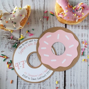 Donut with Sprinkles Invitation | Birthday | Baby Shower | Die Cut | Sample | Packs of 10, 15 and 25