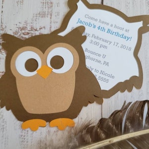Owl Birthday Invitations: Custom Cardstock, Envelopes Included