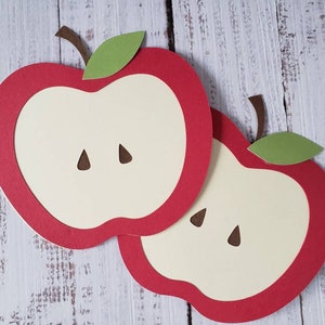 Apple Invitation | Die-Cut | Birthday | Baby Shower | Sample | Packs of 10, 15, 25