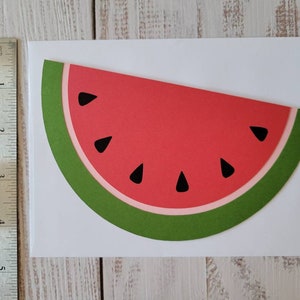 4"x6" Watermelon Invitation | Birthday | BBQ | Die Cut | Sample | Set of 10, 15 and 25
