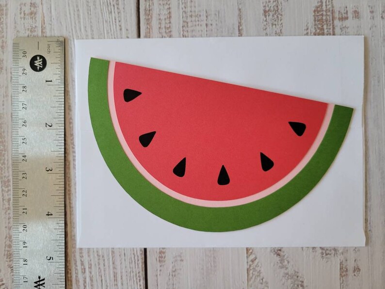 4"x6" Watermelon Invitation | Birthday | BBQ | Die Cut | Sample | Set of 10, 15 and 25