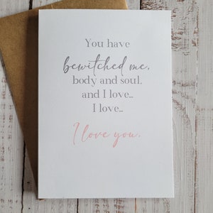 Tarjeta de felicitación imprimible de 5x7 "Me has hechizado"
